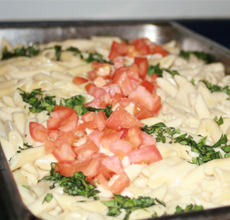 Macaroni and tomatoes tappings